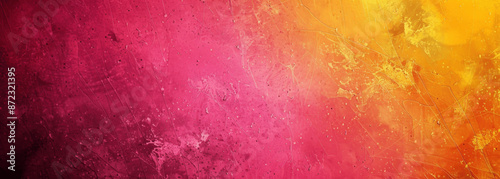 Grainy gradient background red pink yellow noise texture, abstract vibrant backdrop banner poster wallpaper header design