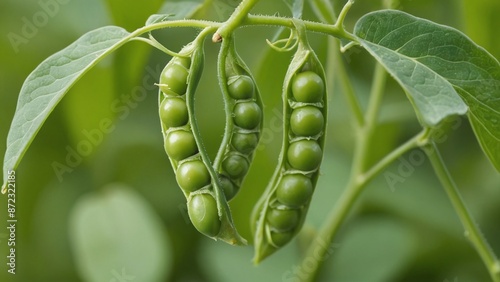 Harvest Time Vibrant Green Peas in Pod Banner photo