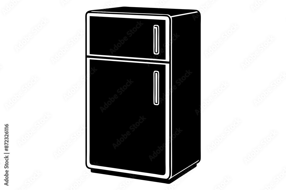 refrigerator line art vector illustration refrigerator line art vector illustration