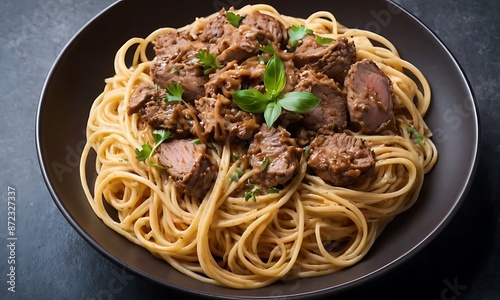 spaghetti with meatballs and sauce