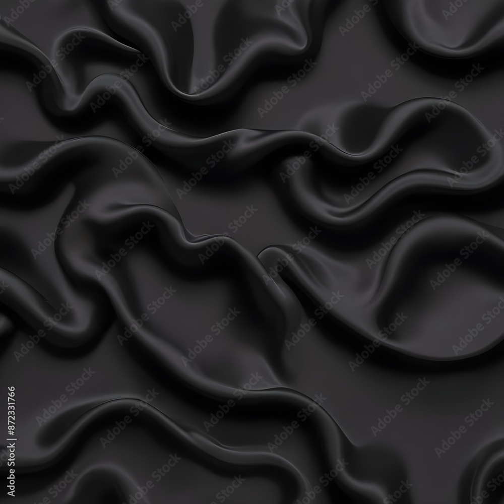 Wavy smoot soft black silk drap fallind surface sample texture background Wavy smoot soft black silk drap fallind surface sample texture background