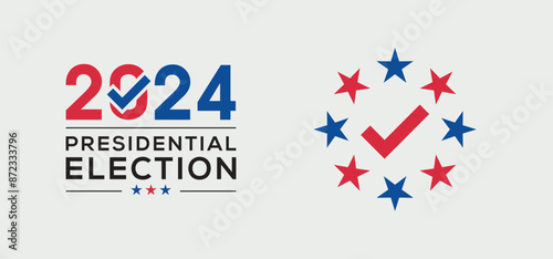 2024 Presidential election in USA, Vector illustration.