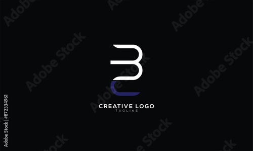 BZ B2 Abstract initial monogram letter alphabet logo design