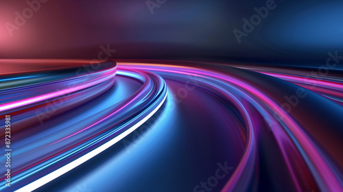  abstract background with swirling patterns of neon blue, pink, and purple © Jane