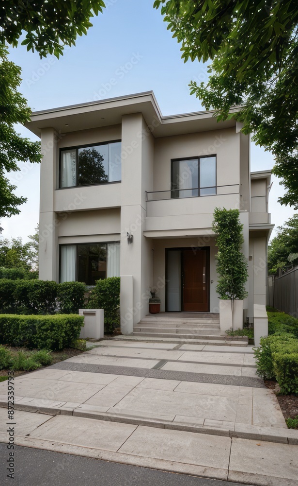 custom made wallpaper toronto digitalA Contemporary Dwelling with Stylish Architecture, Beautiful Exterior Design, and a Serene Garden Setting. Perfect Family Home in a Residential Neighborhood, Featuring Thoughtful Construction