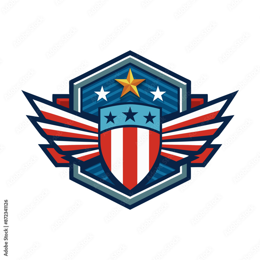 American Flag Emblem Badge Logo Design. Crafting Iconic American Flag Badge Logo Designs: Symbolic Emblems for Brand Identity and Graphic Excellence American Flag Emblem Badge Logo Design. Crafting Iconic American Flag Badge Logo Designs: Symbolic Emblems for Brand Identity and Graphic Excellence