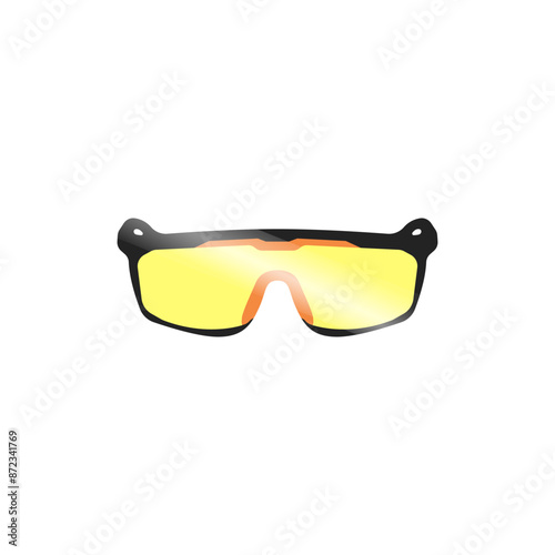 Safety glasses vector. Builder glasses vector icon. Eye protection logo in production vector. Shockproof technical glasses vector.