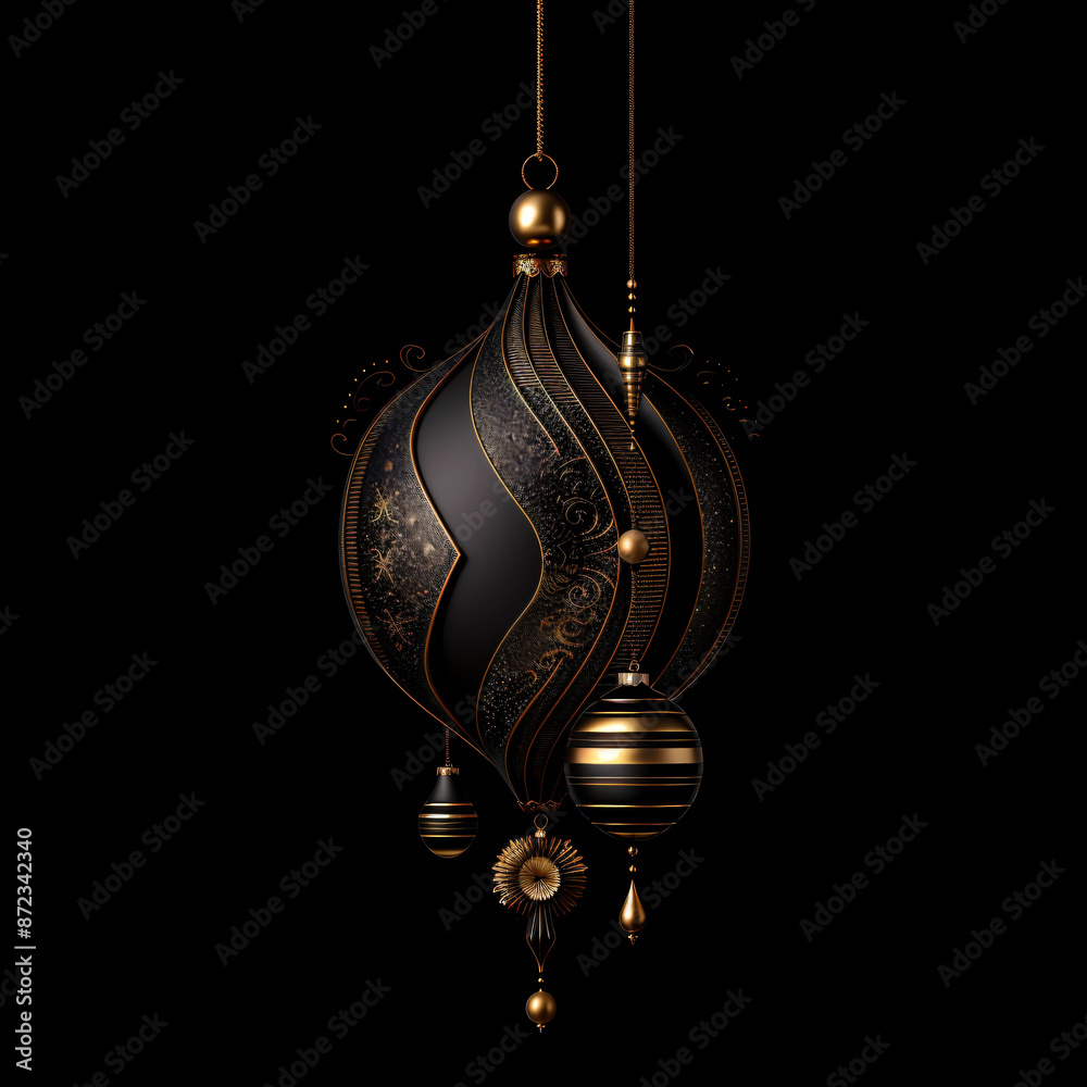 luxury black and golden christmas decoration luxury black and golden christmas decoration