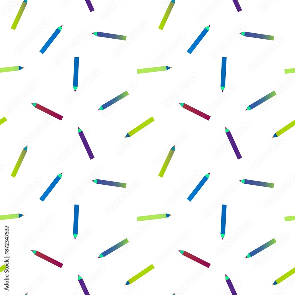 Cartoon pencil seamless school pattern for wrapping paper and fabrics and linens Cartoon pencil seamless school pattern for wrapping paper and fabrics and linens