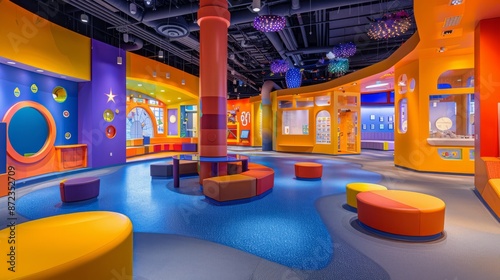 Design of bright rooms for children's entertainment.interactive exhibitions and activities for children. © Margo_Alexa