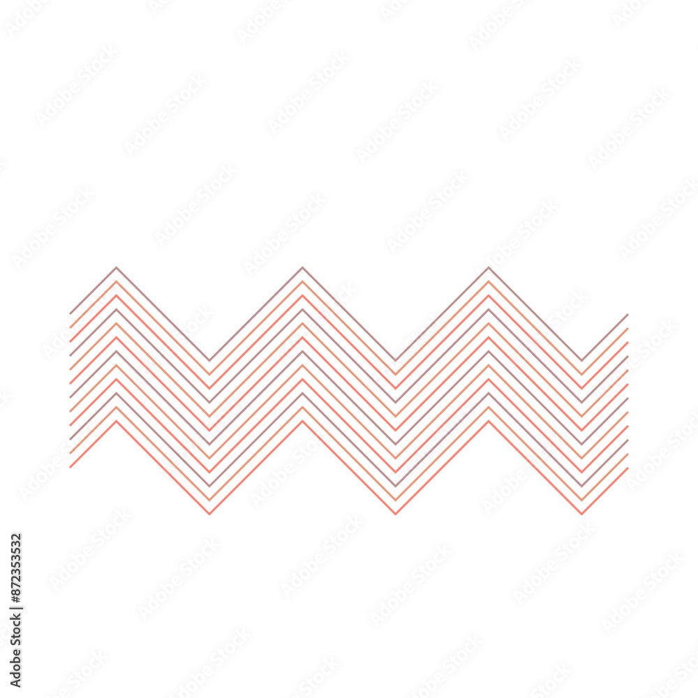 An abstract retro zig zag stripe pattern design element.
