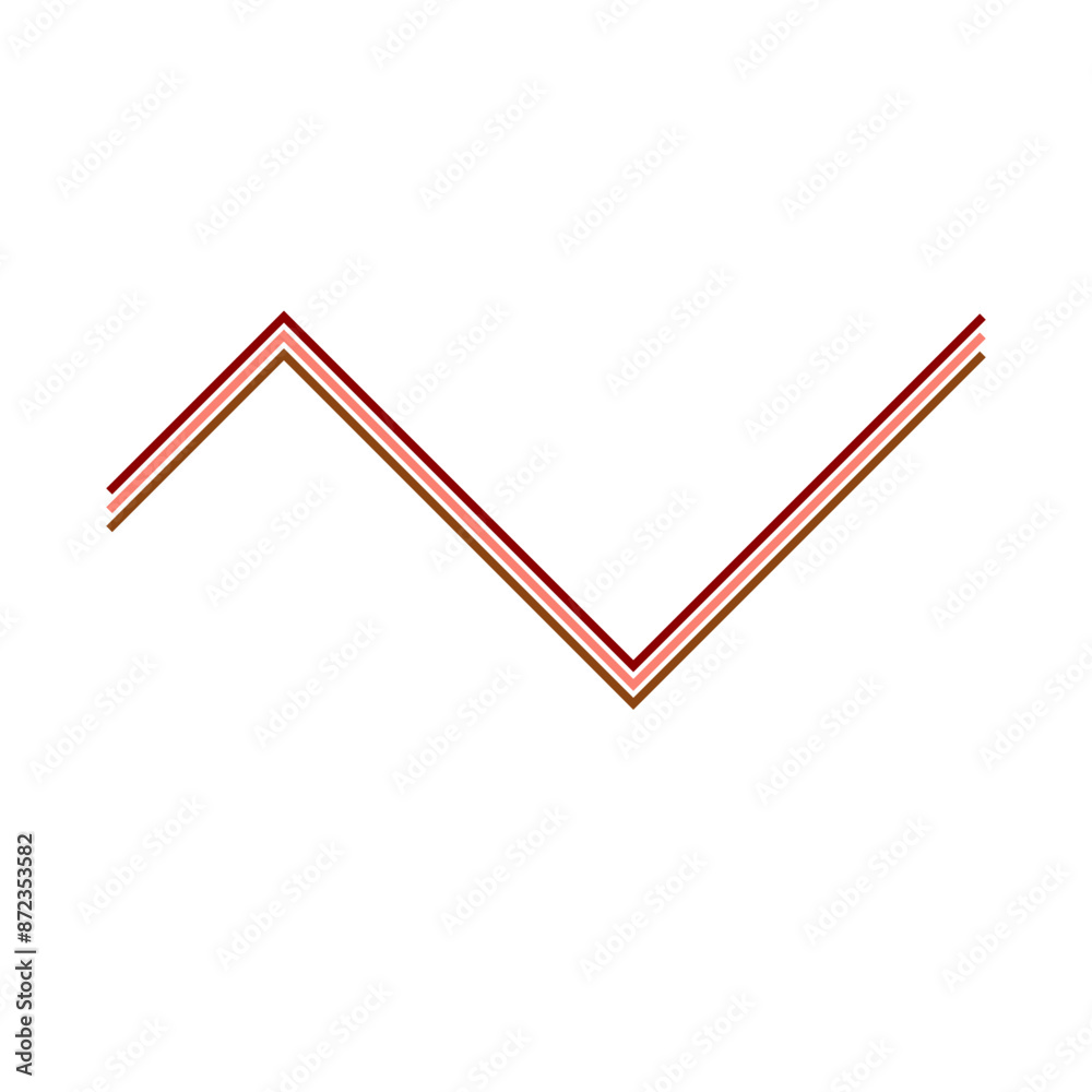 An abstract retro zig zag stripe pattern design element.