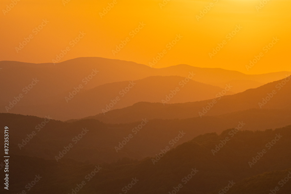 Sunset in the mountains