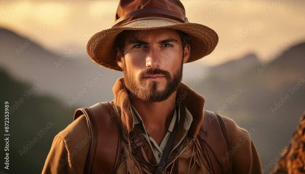 portrait of a cowboy in the woods portrait of a cowboy in the woods