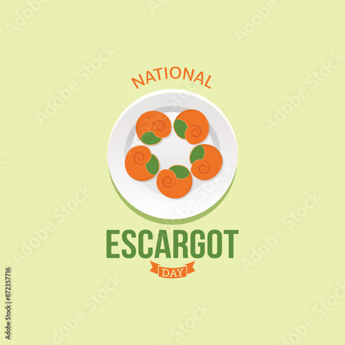 national escargot day vector illustration. national escargot day themes design concept with flat style vector illustration. Suitable for greeting card, poster and banner.
