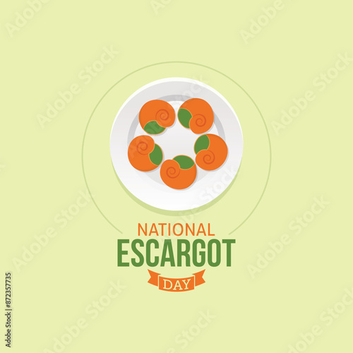 national escargot day vector illustration. national escargot day themes design concept with flat style vector illustration. Suitable for greeting card, poster and banner.