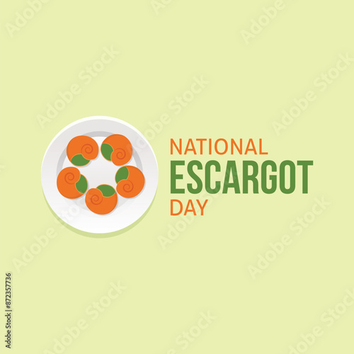 national escargot day vector illustration. national escargot day themes design concept with flat style vector illustration. Suitable for greeting card, poster and banner.
