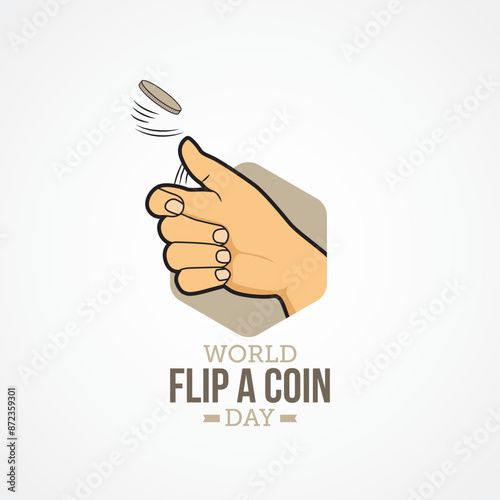 world flip coin day vector illustration. world flip coin day themes design concept with flat style vector illustration. Suitable for greeting card, poster and banner.
