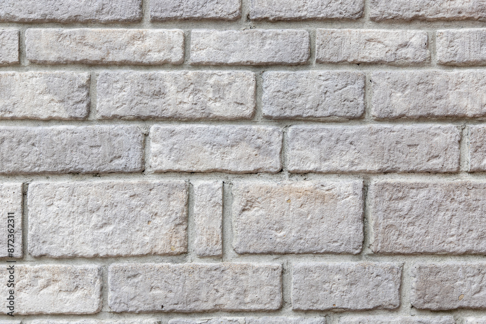 Gray white brick wall full frame background. Gray white brick wall full frame background.