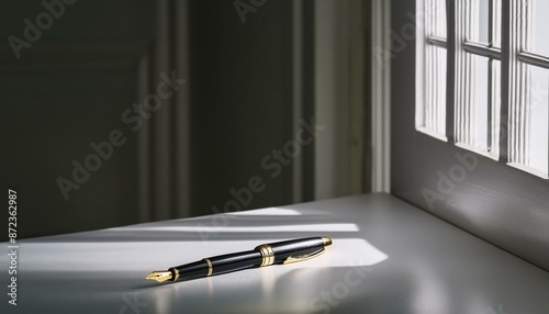 a fountain pen on the table