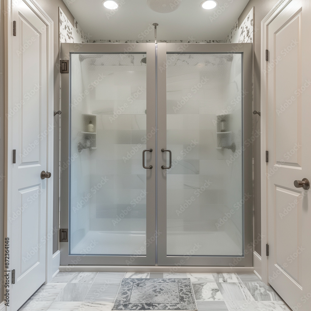 Walk-in Shower Privacy: Frosted Glass Doors Enhance the Bathroom Experience Walk-in Shower Privacy: Frosted Glass Doors Enhance the Bathroom Experience
