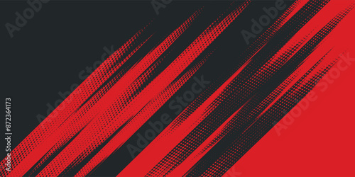 Background, contrast red and black color abstract template for business design. Technology style. You can use it for advertising, sports posters, templates, business presentations. Vector illustration