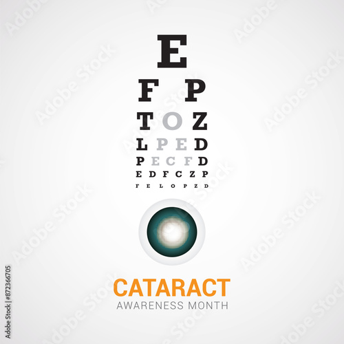 Cataract awareness month vector illustration. Cataract awareness month themes design concept with flat style vector illustration. Suitable for greeting card, poster and banner.