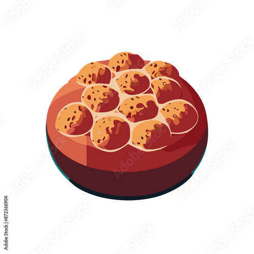 Creative vector Illustration of Meatballs