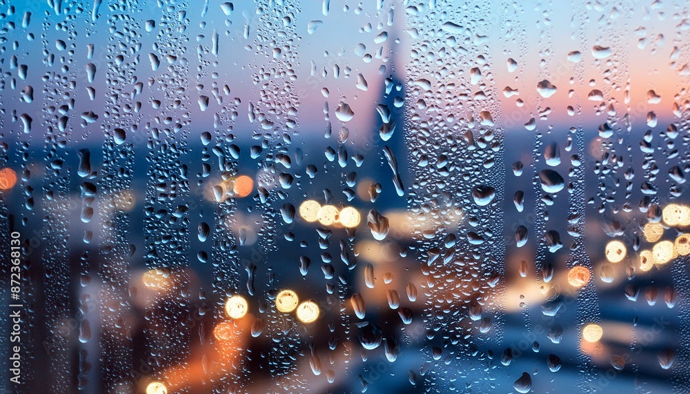 Obraz premium rain drops on window