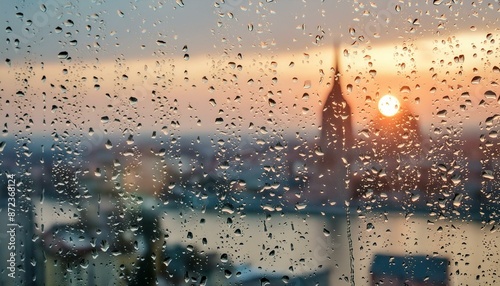 water drops on glass