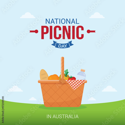 national picnic day vector illustration. national picnic day themes design concept with flat style vector illustration. Suitable for greeting card, poster and banner.