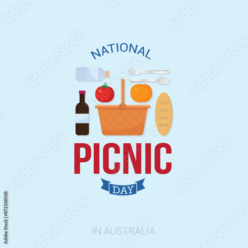 national picnic day vector illustration. national picnic day themes design concept with flat style vector illustration. Suitable for greeting card, poster and banner.