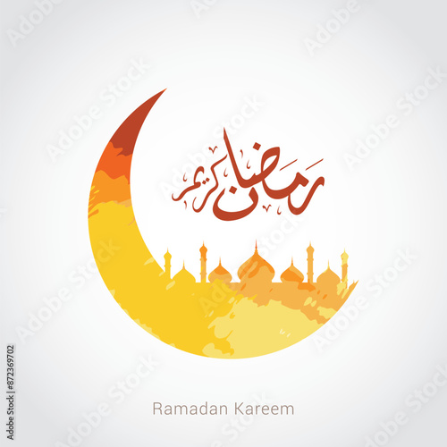 Ramadan Kareem design  vector illustration. Ramadan Kareem themes design concept with flat style vector illustration. Suitable for greeting card, poster and banner.