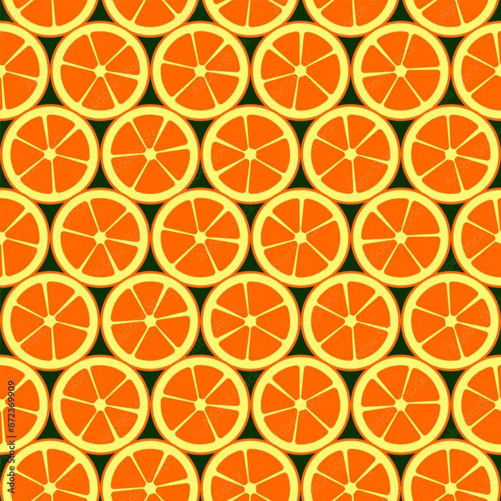 Seamless vector pattern with orange slices. Fruit pattern. Seamless vector pattern with orange slices. Fruit pattern.