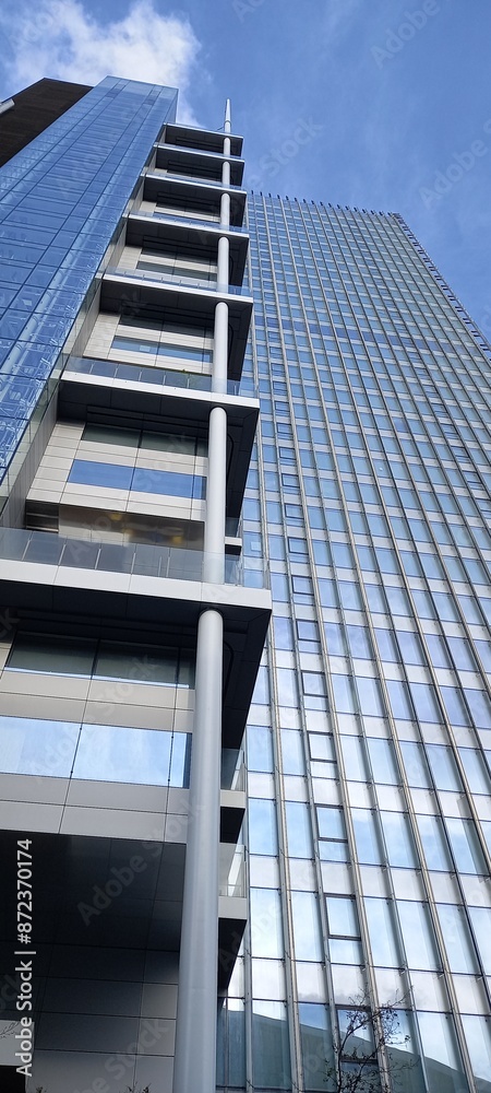 modern office building with sky