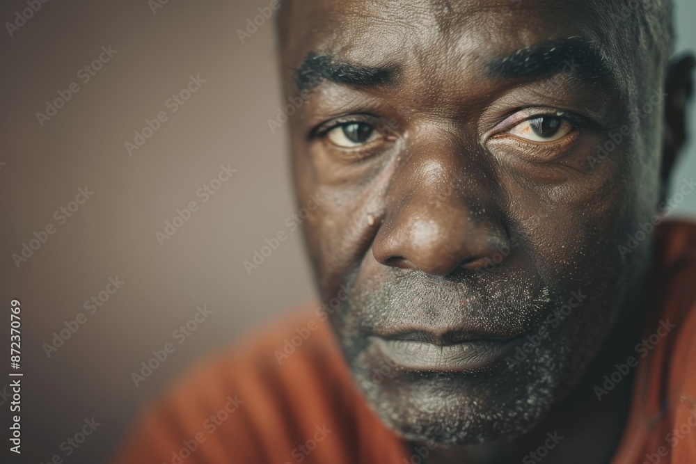 An abstract indoor portrait featuring a person in an orange outfit. The image composition and warm tones suggest a focus on individuality and personal expression.