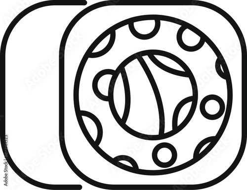 Sushi roll icon representing japanese food culture with rice and fish filling wrapped in nori seaweed