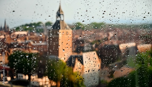 rainy day window, in Europe
