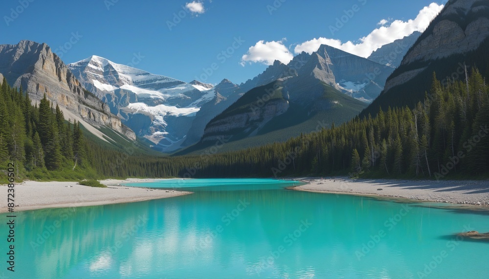 Idyllic Canadian vacation: Exploring the breathtaking turquoise waters and majestic mountains of Banff National Park Idyllic Canadian vacation: Exploring the breathtaking turquoise waters and majestic mountains of Banff National Park