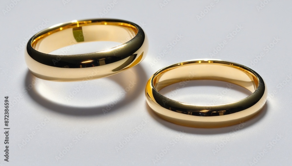 Close-up of beautiful bridal wedding rings in gold with romantic satin fabric background, symbolizing love and marriage, with copy space for a special message for the couple Close-up of beautiful bridal wedding rings in gold with romantic satin fabric background, symbolizing love and marriage, with copy space for a special message for the couple