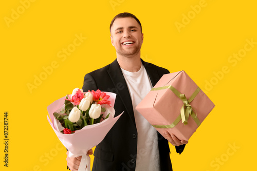 Handsome young happy man wi...