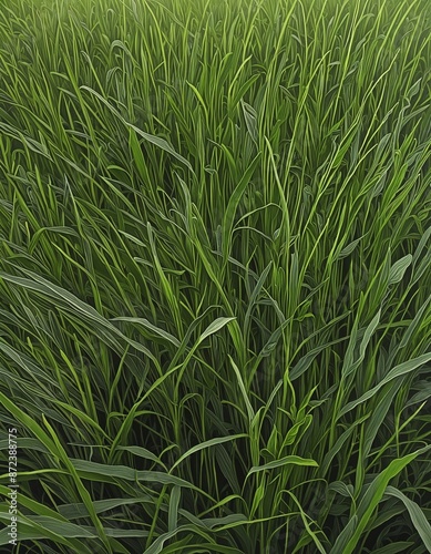 Close-up of lush green foliage in a natural jungle setting