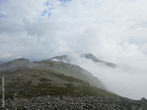 hiking and wild camping in the Lake District Blencathra and Eskdale photo