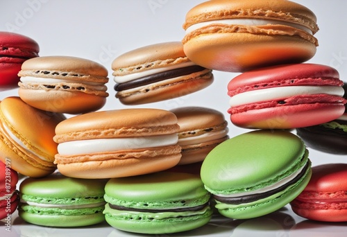 Wallpaper Mural Casino-themed macarons stacked on an isolated white background Torontodigital.ca