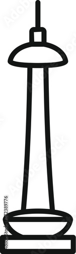 Canvas Print Simple line art icon of the kuala lumpur tower standing tall