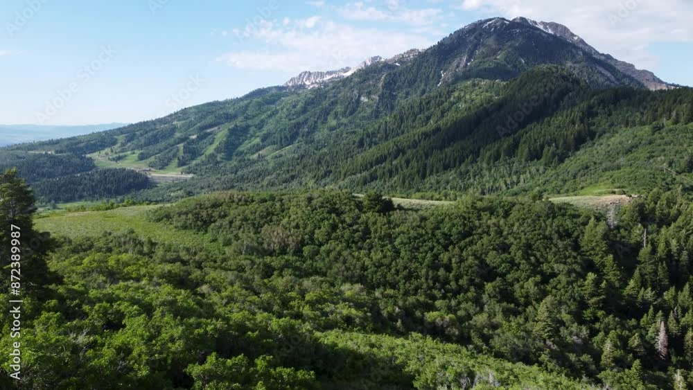4K Summer Aerial Hiking Views of Snowbasin Utah 