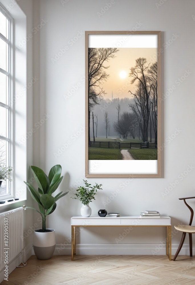 Mock up frame in modern home interior Mock up frame in modern home interior
