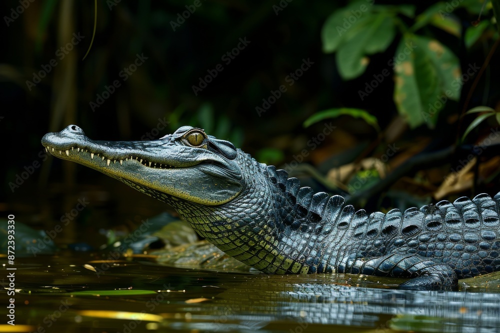 Obraz premium Gharial, Macro,Left side view