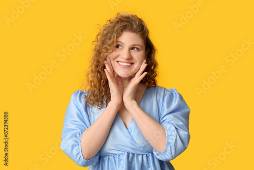 Happy beautiful young woman...