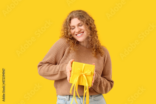Happy beautiful young woman...